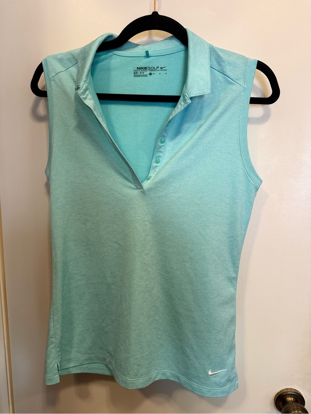 Nike Women’s Sleeveless Polo Tank Top - Mint Green